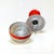 Mid-Century Modern Space Age Red Metal and Clear Ribbed Glass Wall Lights, 1970s, Set of 2 For Sale - Image 10 of 13