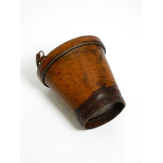 Large Mid-Century Modern Paper Basket in Cowhide, 1960s For Sale - Image 10 of 11