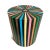 Mid-Century Modern Black Retro Color Wheel Inlay Stool Table For Sale - Image 3 of 10