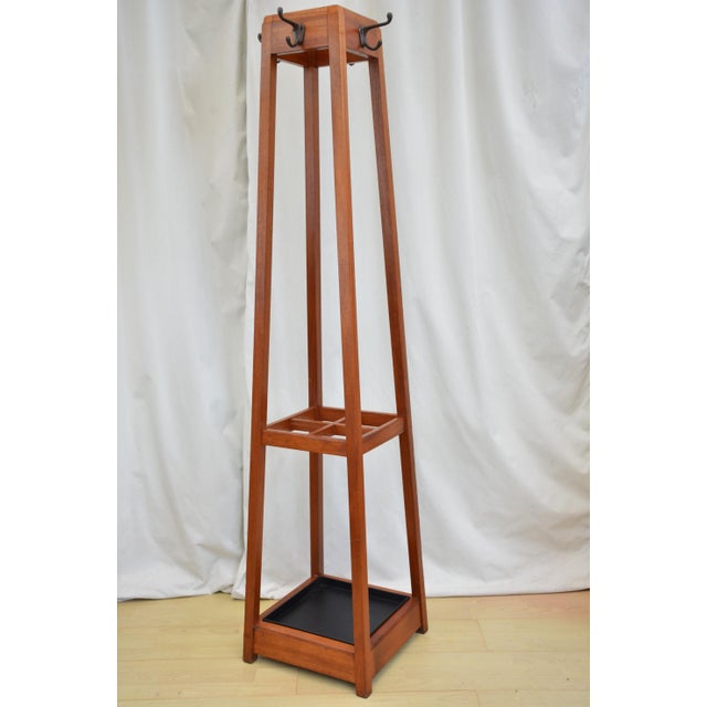 1960s Mid-Century Modern Mahogany Coat Stand from G. W. Evans, England, 1962 For Sale - Image 5 of 18