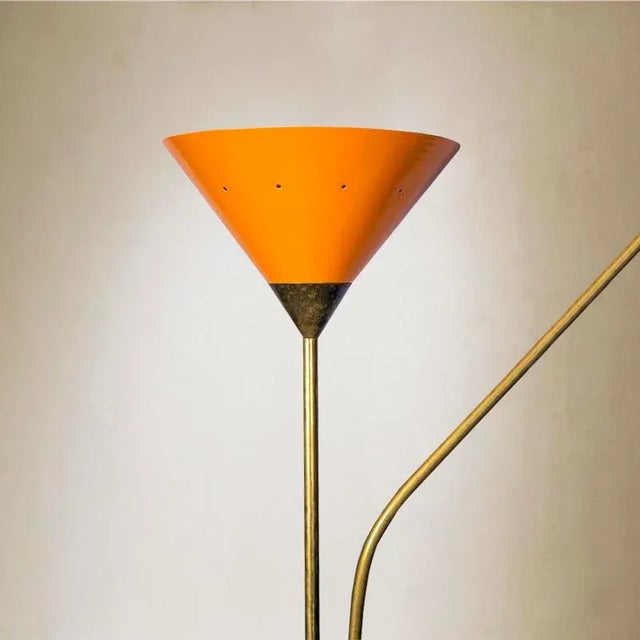 Mid-Century Italian Floor Lamp, 1950s, in Very Good conditions. Designed 1950 to 1959 Up to 250V (Europe/UK Standard).The...