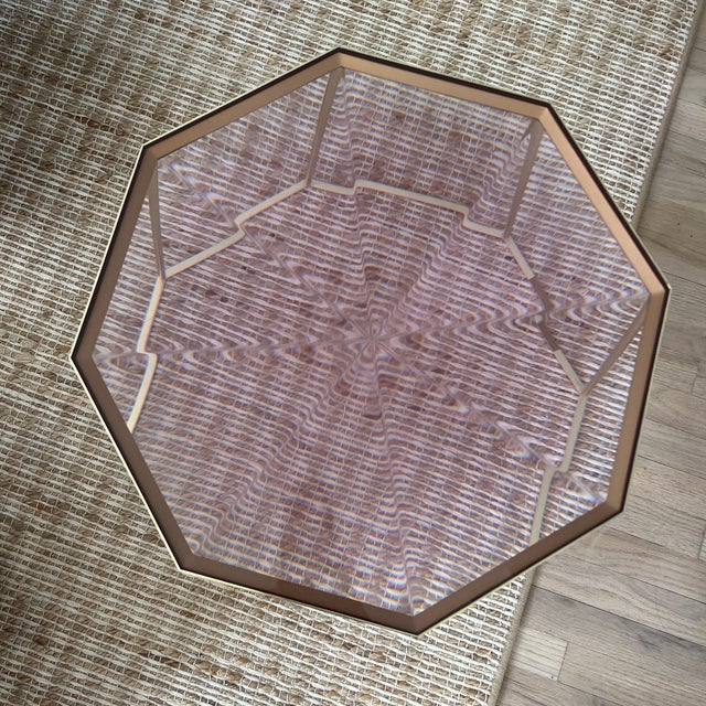 McCollin Bryan Tallis Table in Rose Quartz and Brass For Sale - Image 4 of 9