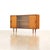 1960s Slim Mid Century Teak China Display Cabinet Sideboard For Sale - Image 5 of 8