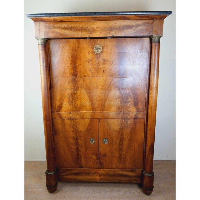 Empire Mahogany Secretary Desk, 1810 For Sale - Image 9 of 11