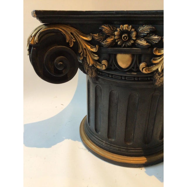 Black 1910, Large Wood Capitol Base For Sale - Image 8 of 13