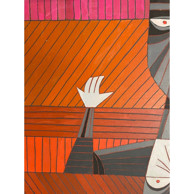 "Seated Figure" by Santa Fe Artist Bernique Longley Circa 1951 For Sale - Image 4 of 6