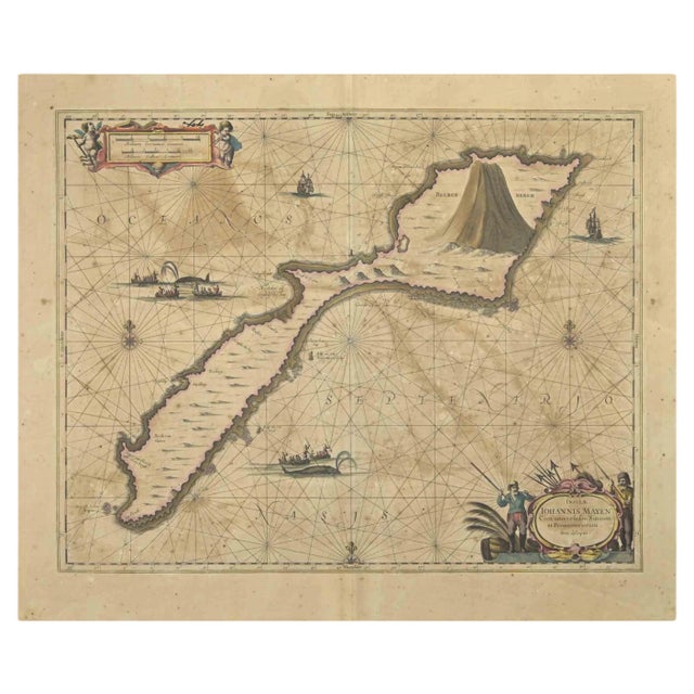 Johannes Janssonius, Oceanus, Etching, 1650s For Sale