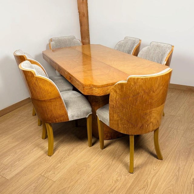 Art Deco Dining Table and Chairs, 1930s, Set of 7 For Sale - Image 15 of 15