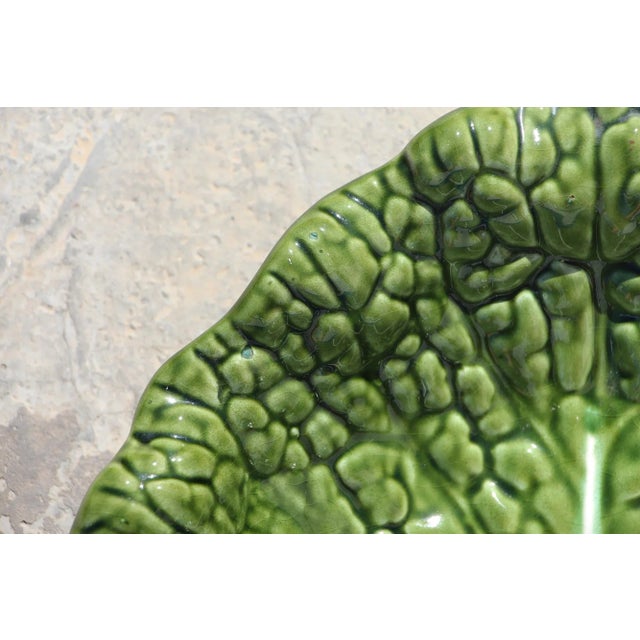 1950s Cabbage Fruit Bowl, Earthenware, Portuguese For Sale - Image 4 of 13