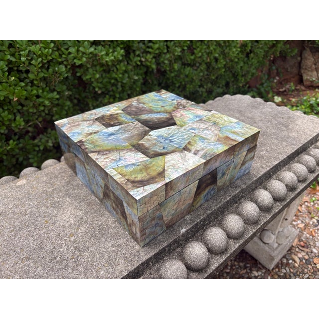 Casa Bique Vintage Tessellated Abalone Box For Sale - Image 4 of 10