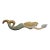 Carved Wood Swimming Mermaid Holding Seashell For Sale