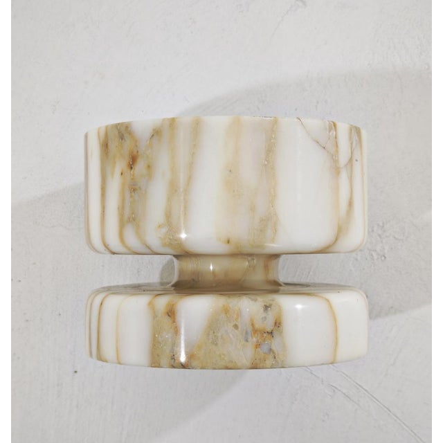 1960s Mid-Century Modern Calacatta Marble Pocket Emptier Vase by Angelo Mangiarotti, Italy, 1968 For Sale - Image 5 of 13