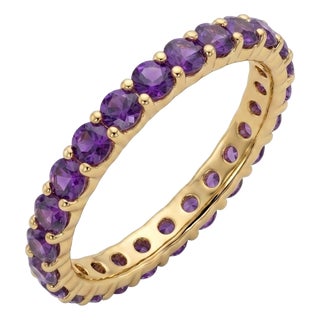 Purple Amethyst Stacking Band Ring | Febraury Birthstone Eternity Band Ring Us 7 For Sale