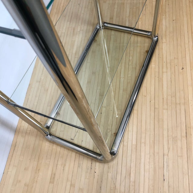 Large Tubular Etagere Glass Shelf | After Milo Baughman For Sale In Fayetteville, AR - Image 6 of 11