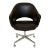 Saarinen Executive Armchair in Original Black Leather, Nickel Swivel Base For Sale