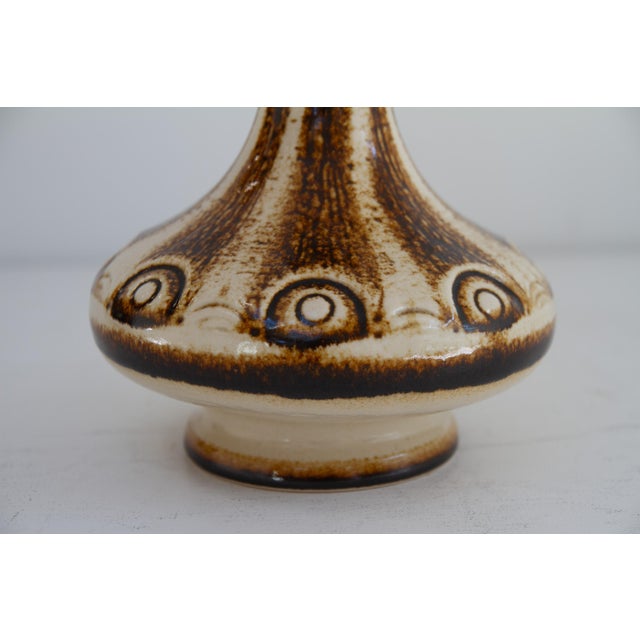 Danish Modern Brown Ceramic Table Lamp by Søholm, 1960s. For Sale - Image 4 of 13