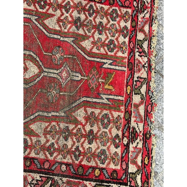 Vintage Rustic Distressed Mazlaghan Rug, 1950s For Sale - Image 9 of 16