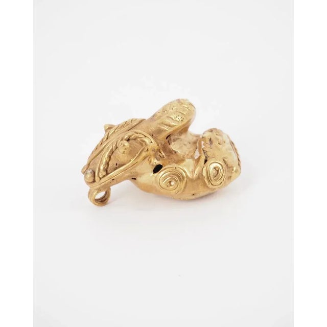 Colombian Taïrona Tumbaga Statuette of Snake Hissing For Sale - Image 5 of 6