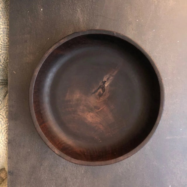 Handcarved African Hardwood Rhino Bowl / Catchall For Sale - Image 10 of 17