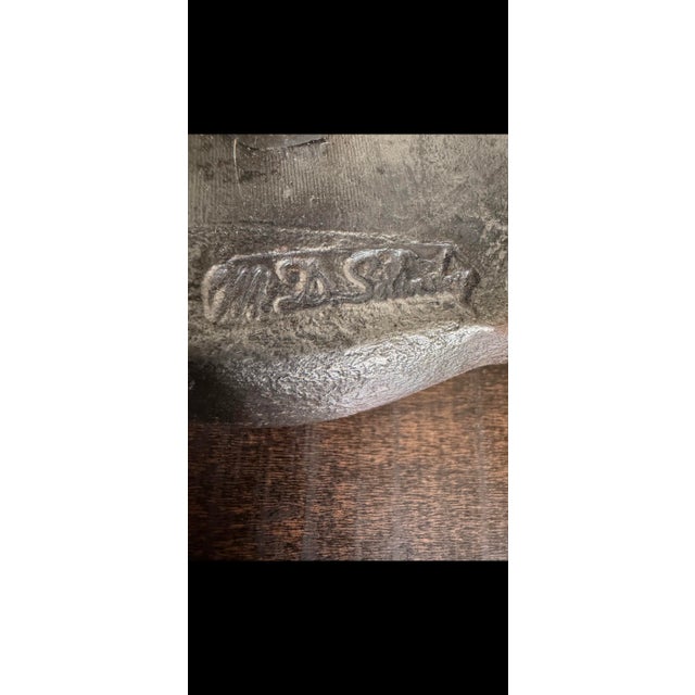 Authentic Signed C. Jeré Mid-Century Modern Brutalist Calla Lily Metal Sculpture For Sale - Image 11 of 12