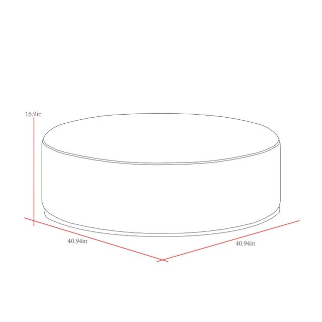 Pasargad Home Cielo Swivel Base Ottoman For Sale - Image 4 of 4