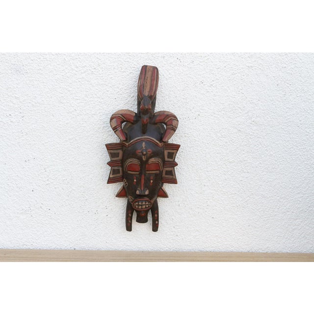 Painted "Lipiko" African Mask, a Guardian Spirit For Sale - Image 4 of 8
