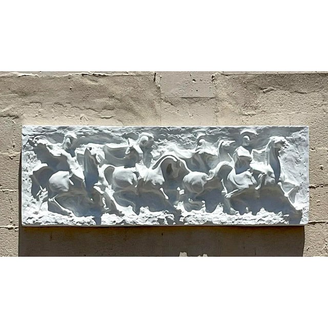 Mid 20th Century Vintage Mid-Century Modern Segura Painted Fiberglass Gladiator Wall Relief For Sale - Image 5 of 12