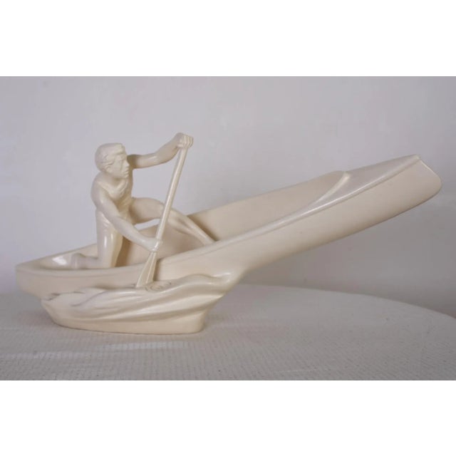 Former Czechoslovakian Ceramic Canoeing Sculpture from Jihokera, 1962 For Sale - Image 11 of 11