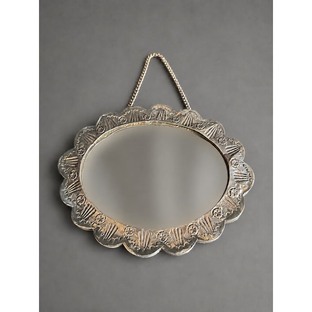 Silver 19thC Ottoman .900 Silver Turkish Islamic Wedding Mirror For Sale - Image 8 of 18
