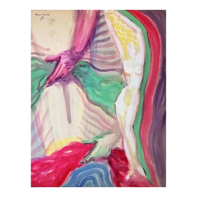 The Body - Maurice Rouzée - 1940s - Tempera 1940s For Sale