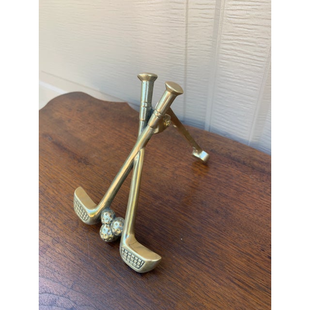 Late 20th Century Vintage Double Golf Club Brass Door Knocker For Sale - Image 5 of 8