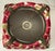 English Gretchen Punch Regal Designer Fabric Green and Maroon Floral Lamp Shade For Sale - Image 3 of 5