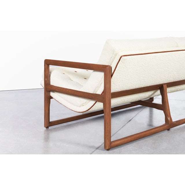 Mid-Century Modern Walnut Loveseat Attributed to Milo Baughman for Thayer Coggin For Sale - Image 9 of 10