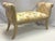 Wood Vintage Francisco Hurtado Rolled Arm Upholstered Bench Made in Spain For Sale - Image 7 of 15