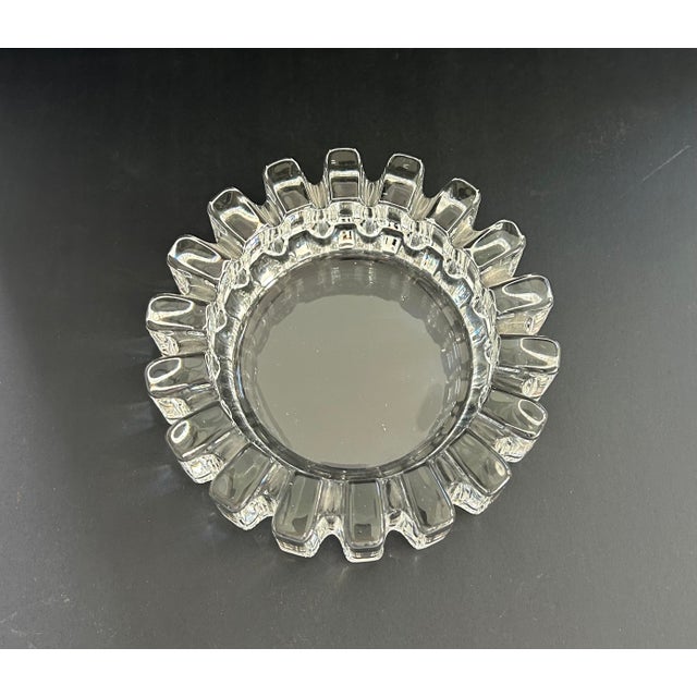 Mid-Century Modern Midcentury Heavy Glass Ashtray For Sale - Image 3 of 5