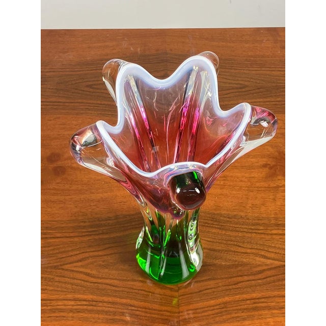 1960s Art Glass Vase by Josef Hospodka for Chribska Glassworks, 1960s For Sale - Image 5 of 12