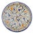 Late 19th Century Blue & Orange Patterned Moorish Ceramic Plate For Sale