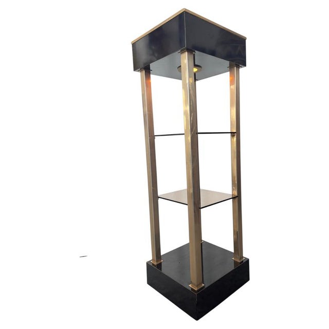 Hollywood Regency Mid-Century Modern Illuminated Display Stand from Belgo Chrom, 1970s For Sale - Image 3 of 17
