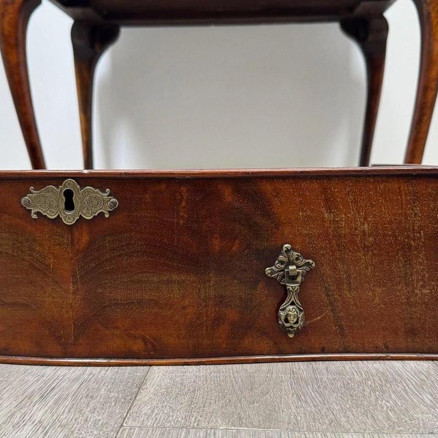 Small Antique English Edwardian Mahogany Secretaire For Sale - Image 13 of 14
