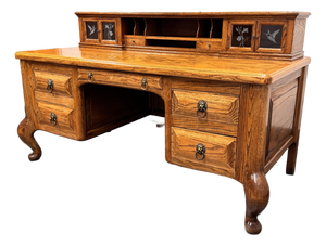 Oak Executive Desk, Vintage