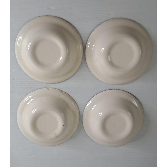 Royal Blue Vintage Currier & Ives Royal “The Old Farm Gate” 5 5/8" Fruit Dessert Bowls - Set of 9 For Sale - Image 8 of 12
