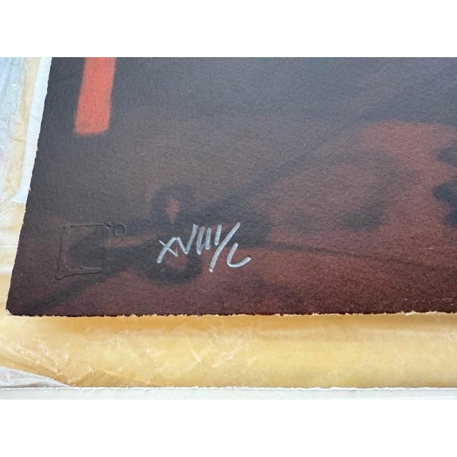 Original stone lithograph titled Cristina by Spanish artist Ramón Lombarte, created in 1996. This work was produced using...