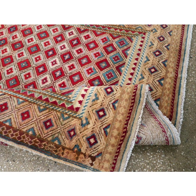 Raspberry Red Galerie Shabab Collection Mid-20th Century Persian Kashan Rug For Sale - Image 8 of 9
