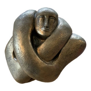 Woman Self-Embrace Sculpture by Carole Shultz, 1975, Signed and Numbered For Sale