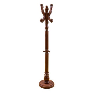 Vintage Wooden Coat Rack For Sale