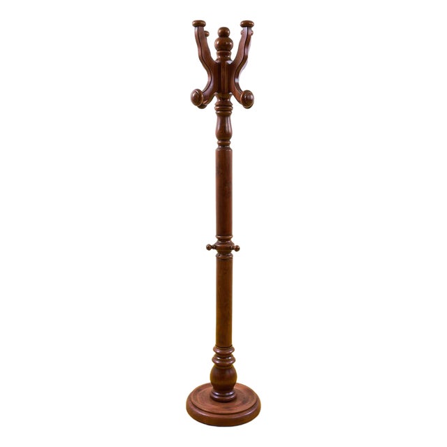 Vintage Wooden Coat Rack For Sale