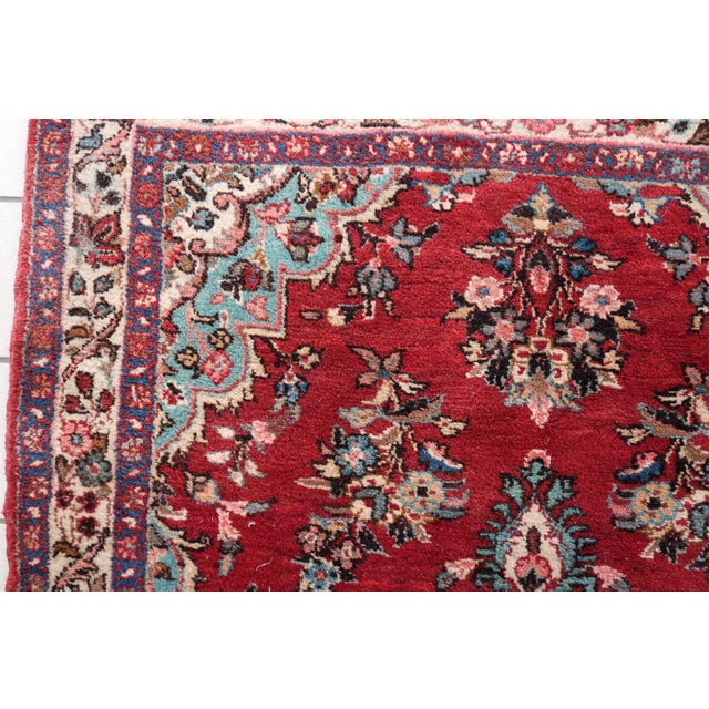 1950s 1950s, Handmade Vintage Persian Malayer Rug 4.2' X 6.4' For Sale - Image 5 of 13
