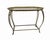 Scalloped Brass-Edged Tray Top Accent / Side Table For Sale - Image 4 of 10