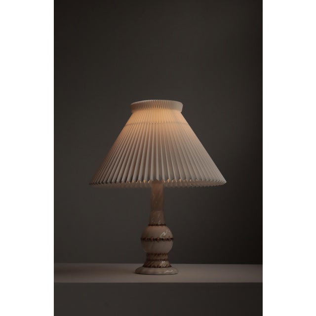Swedish Grace Porcelain Table Lamp by Louise Adelborg, 1926 For Sale - Image 9 of 16