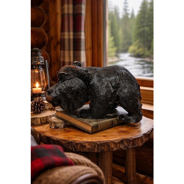 Japanese Wooden Bear, 1960s For Sale - Image 11 of 12